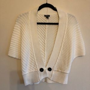 Kenneth Cole Reaction knit cream shrug medium